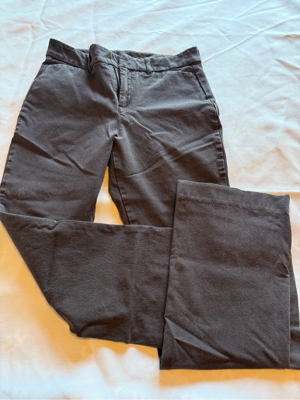 Old Navy High Rise Pixie Flare Pants Dark Brown Size 6 Secret Smooth Pockets